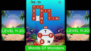 Words of Wonders Levels 11–20 Walkthrough & Answers (English)  Study Vocabulary #wow #wordsofwonders