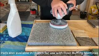 Polishing Stone with Tile Doctor Six Inch Burnishing Pads