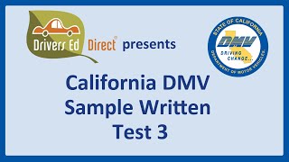 California DMV Sample Tests 💙 10 DMV Permit Exam Questions 💙 Blue Series Permit Test #3 by Drivers Ed Direct Driving School 1,883 views 6 months ago 3 minutes, 18 seconds