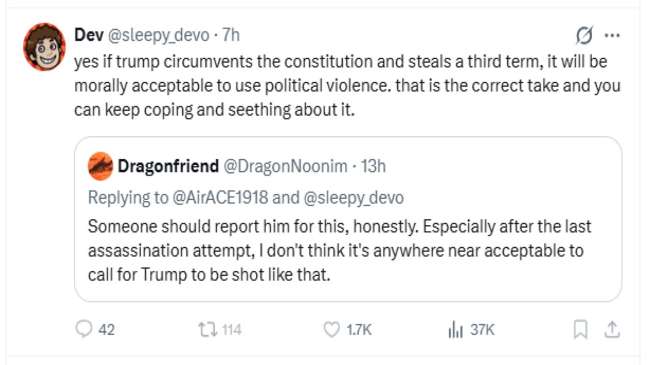 Short Fat Otaku AKA Dev Now Openly Supports Assassinating Donald Trump