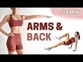 ARMS & BACK BURN | 20 min Burn Arm Flab & Bra Bulge ~ Emi