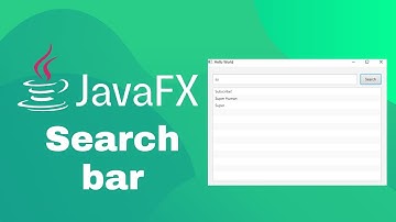 JavaFX and Scene Builder - Basic Java Search bar setup