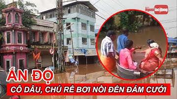 Cô dâu, chú rể... bơi nồi đến đám cưới ở Ấn Độ | Báo Người Lao Động