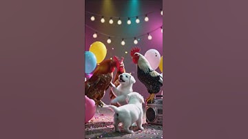 Thumbnail of Funny Chicken Song | Party Time 🥳🐾 #chickendance  #murga #petdance #funny #aishorts