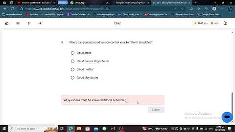 Google Cloud Computing Foundations: QUIZ 8