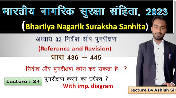 BNSS Lecture 34 | BNSS Section 436 to 445 Reference and Revision | BNSS Lecture by Ashish sir