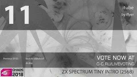 CC18 Live: ZX Spectrum Tiny Intro (256b) - #11 - 