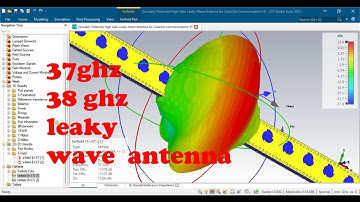 leaky wave dual band 37GHz and 38GHz antenna with high gain cst studio suite