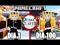 SOBREVIVÍ 100 Días en KIMETSU NO YAIBA en Minecraft! Esto es lo que sucedió...