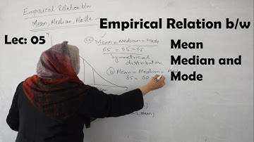 #05 Empirical relation between mean, median and mode| #ChHamzaTariq|