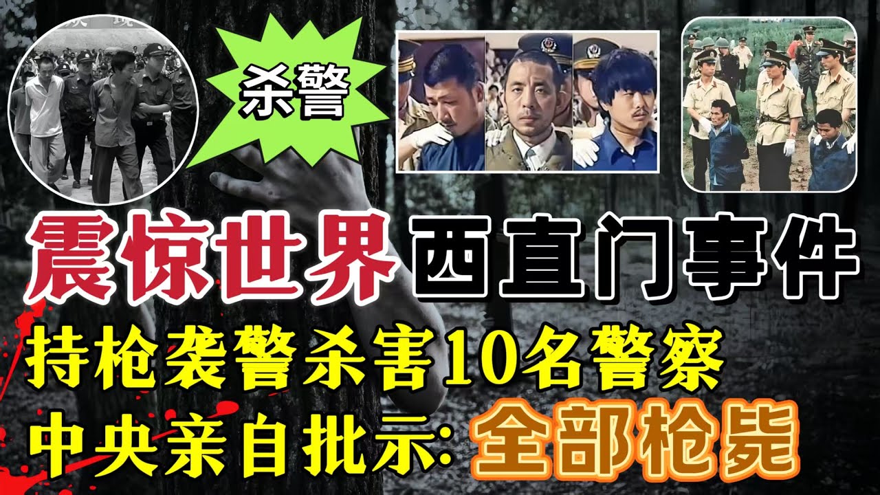 震惊世界的北京西直门事件、11名流氓持枪袭警，造成10余名警察牺牲，中央批示：全部枪毙#案件調查 #真實案件