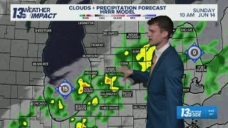 13 ON YOUR SIDE Forecast: Cool, unsettled week ahead