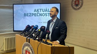 LIVE🔴 Minister Šutaj Eštok a šéf polície Solák o aktuálnej bezpečnostnej situácii