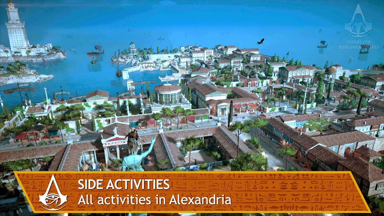 Assassin's Creed Origins - All side activities in Alexandria - YouTube