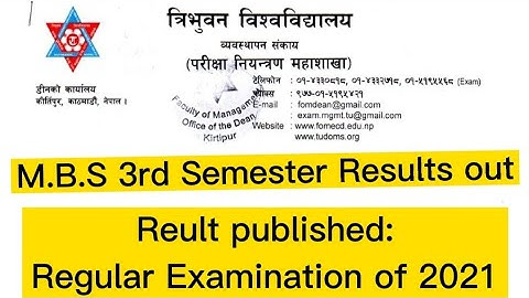 MBS 3rd semester result 2078
