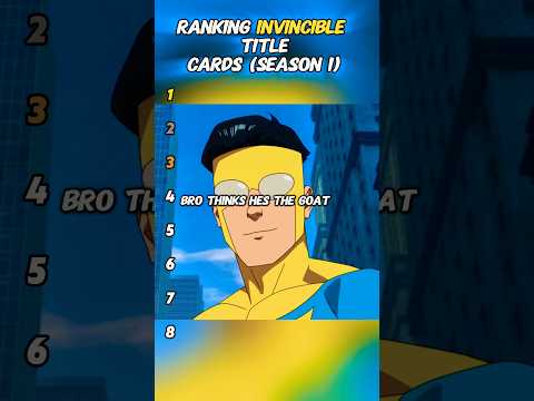 Ranking Invincible Title Cards 