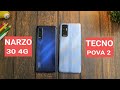 Narzo 30 4G vs Tecno POVA 2 - Speed Test, Camera, Battery, Display, Speaker, RAM, Fingerprint Test.