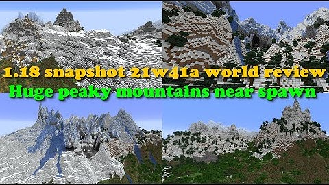 Minecraft 1.18 snapshot 21w41a world generation overview