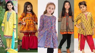 Kids Kurti Designs//Latest Summer Casual Kurti Design//Stylish Little Girls Kurti Designs