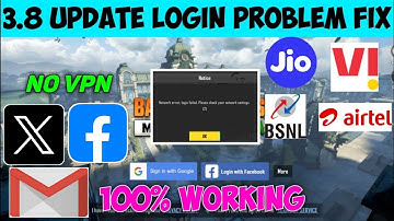 🤩3.8 UPDATE {100%Fix}😍 BGMI LOGIN PROBLEM | HOW TO LOGIN BGMI | BGMI LOGIN PROBLEM | LOGIN PROBLEM