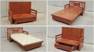 Wooden Armchair Bed With Coin Headboard | Ghế Bành Kiêm Giường Tựa Đồng Tiền | Do Go 24H