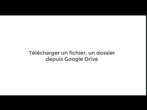 Vidéo: Comment télécharger les fichiers Google Drive en une seule fois ?