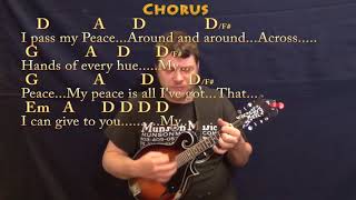 Video thumbnail of "My Peace (Woody Guthrie) Mandolin Cover Lesson in D with Chords/Lyrics"