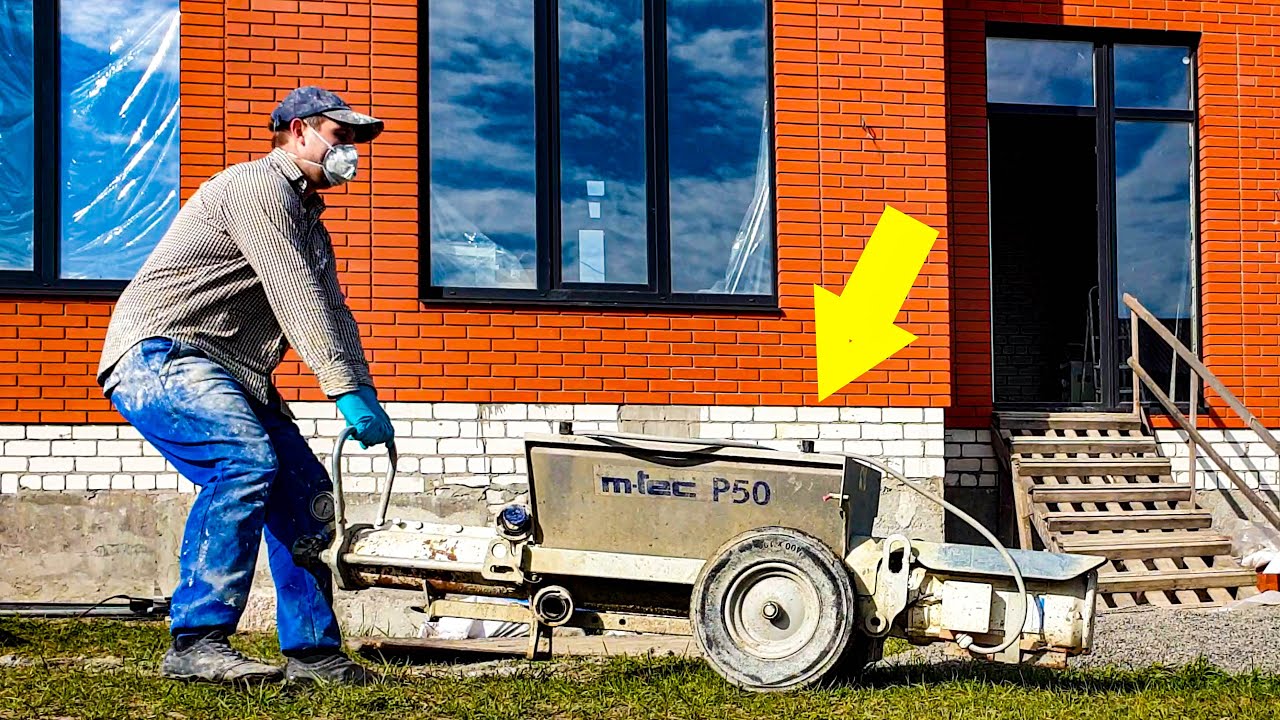 Один штукатур и один  подсобник справятся с растворонасосом