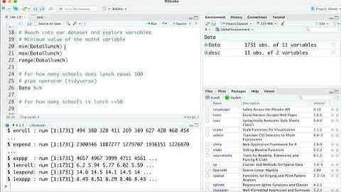 Working with an R dataset (basics)