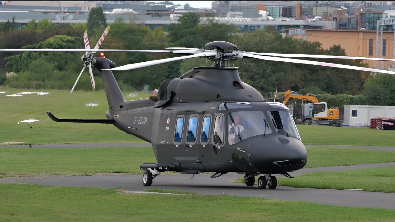 Leonardo AW139 Helicopter Takeoff and Landing