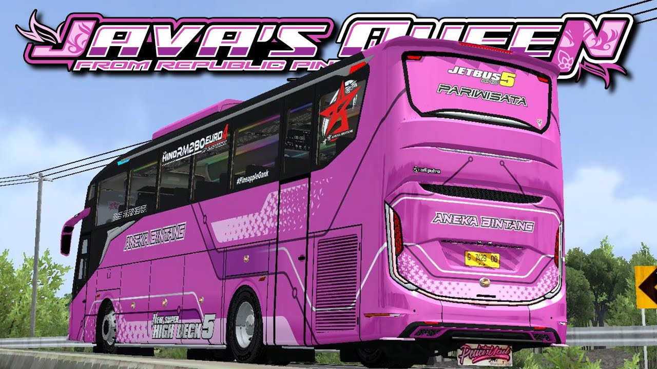 Bus Java's Queen RILIS || Aneka Bintang Java's Queen JB5. Livery Mod JB5 Single Glass ...