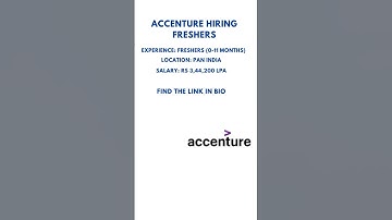 Link in Bio | Accenture Hiring System and Application Services Associate #Job #fresherjobs