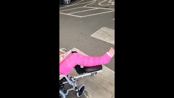 Anna Broken Leg With Long Leg Cast Wheelchair & Crutches Fetish LLC