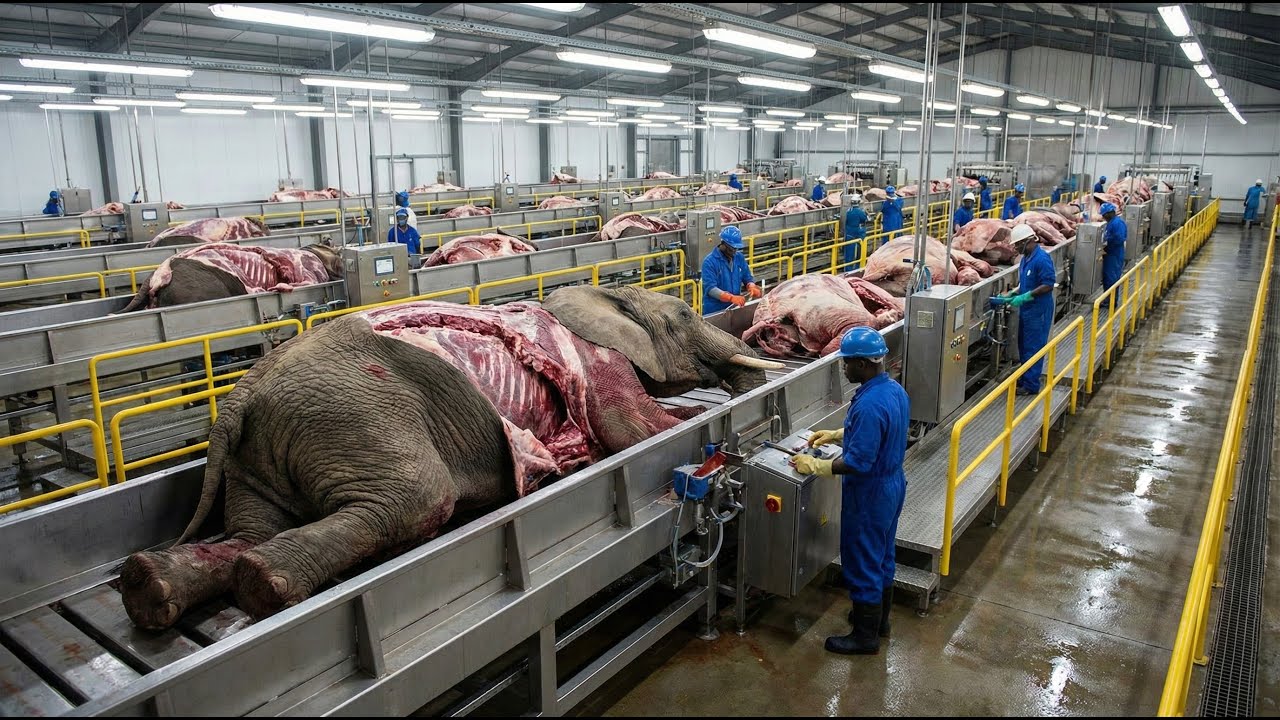 Inside the Giant Elephant Facility: How Massive Herds Are Managed at Industrial Scale (Full Process)