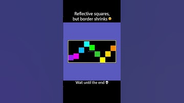 Reflective squares, but border get smaller  #simulation  #satisfying