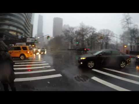 ⁴ᴷ Walking 2018 Nor'easter Bombogenesis Storm Riley in NYC from Times Square to Central Park
