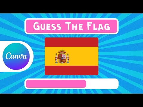 How to Make Viral Quiz Video in Canva - Guess The Flag Quiz video Animation tutorial