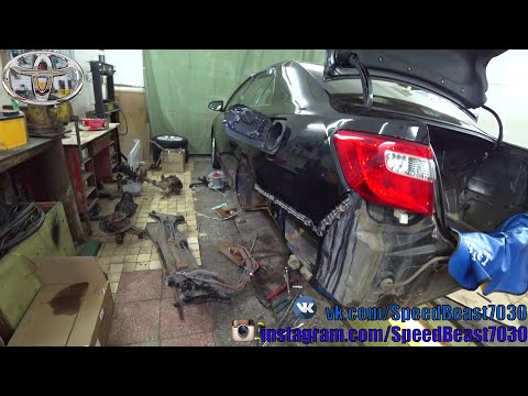 Подготовка автомобиля к удалению ржавчины  с днища - Toyota Camry 50 2.5 2AR-FE АТ Часть 4...