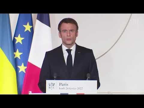 Attaque Ukraine :Macron s'adresse immediatamente - YouTube