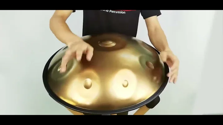 AS TEMAN Handpan Pure Golden 9 Notes D Minor Scale Hangdrum with gift set