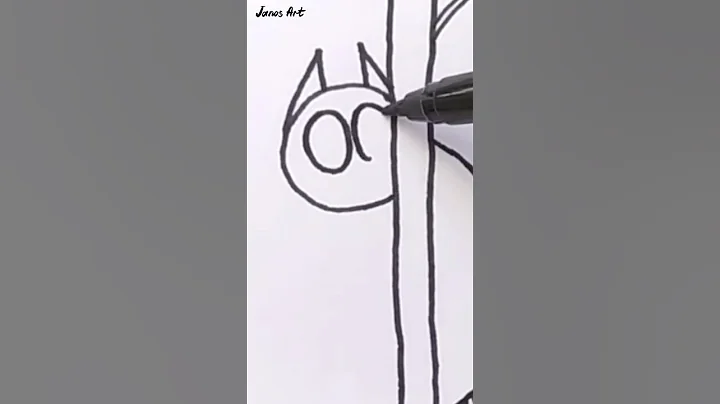 Learn the Secret Method to Draw a Cut Cat 🐈‍⬛😻 #shorts #art #forkids