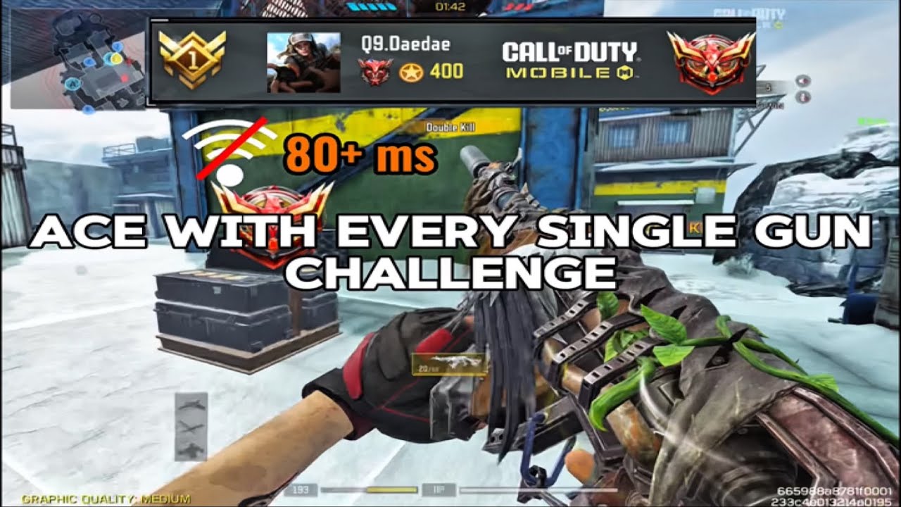 Top 1 Leaderboard Player tries ace with every gun in CODM
