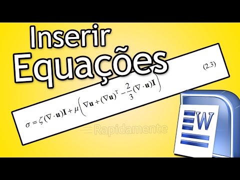 Vídeo: Como Inserir Uma Fórmula Em Um Documento