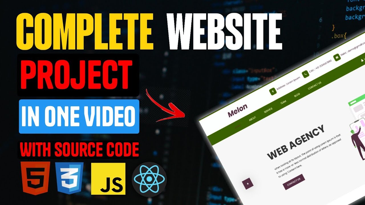 Complete Web Development project in one Video 🔥 | Full Stack Website ...