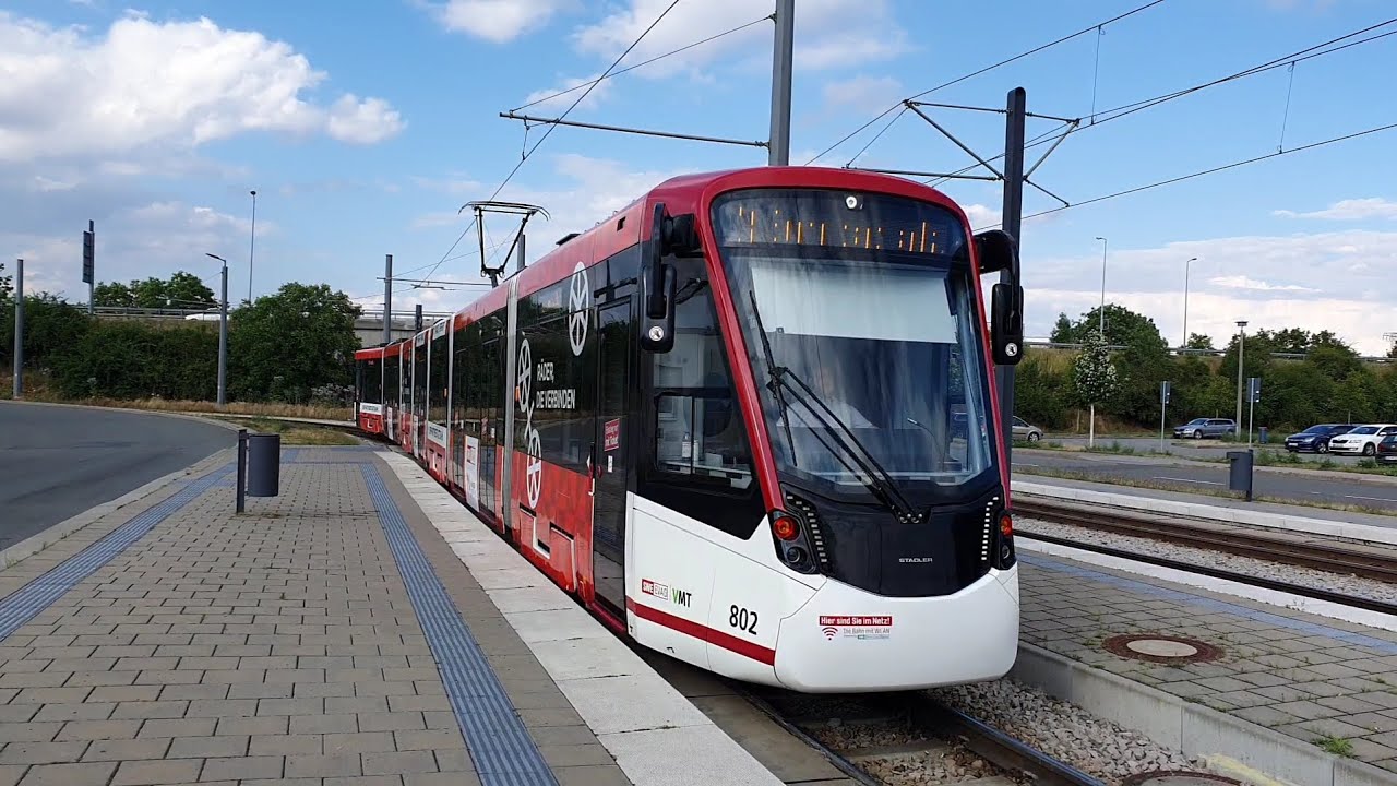 Straßenbahn Erfurt | Mitfahrt im Stadler Tramlink auf der 3 | Urbicher Kreuz - Robert-Koch-Straße