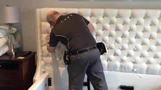 Occasionally we get called to clean a fabric headboard and here is
short video showing us cleaning portion. the bed frame was also
cleaned ...