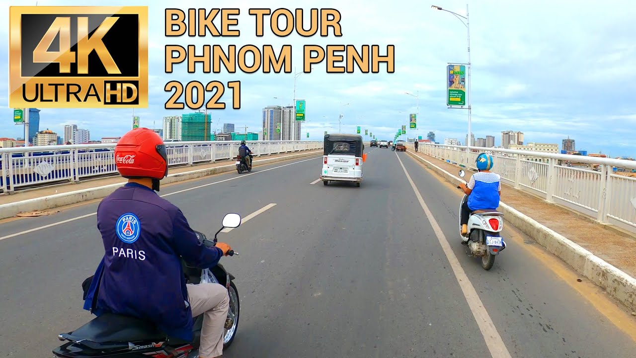 [4K] Morning Bike Tour in Phnom Penh City, Cambodia (September 2021)
