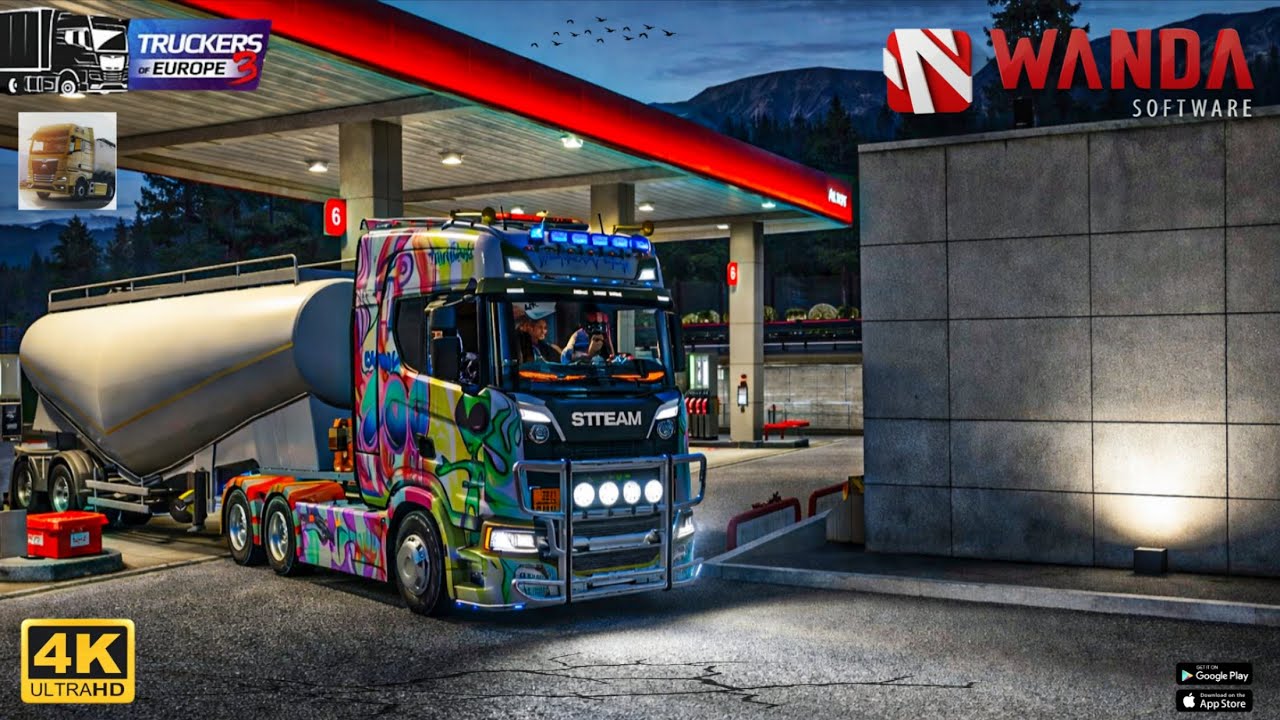 🚚🚧Transport cement Stuttgart to Zurich in night | ultra graphics | truckers of Europe 3 