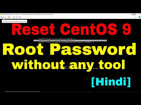 How to reset centos 9 stream root password