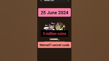 MemeFi 25 June 2024 secret code || 3 million claim || #toncoin #crypto
